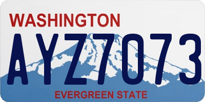 WA license plate AYZ7073