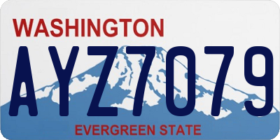 WA license plate AYZ7079