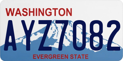 WA license plate AYZ7082