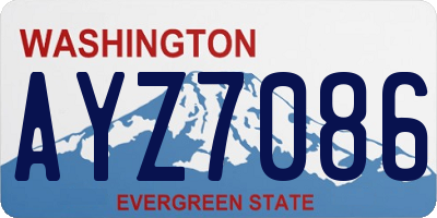 WA license plate AYZ7086