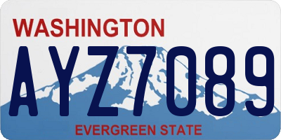 WA license plate AYZ7089