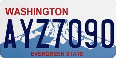 WA license plate AYZ7090