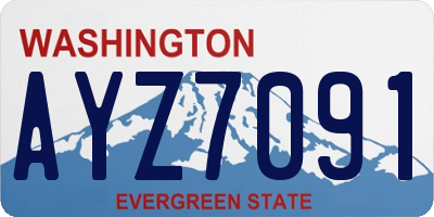 WA license plate AYZ7091