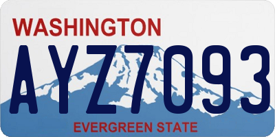 WA license plate AYZ7093