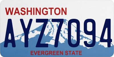 WA license plate AYZ7094