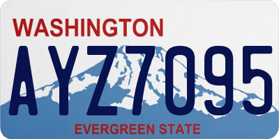 WA license plate AYZ7095