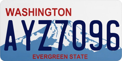 WA license plate AYZ7096