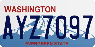 WA license plate AYZ7097