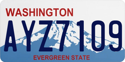 WA license plate AYZ7109