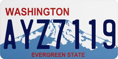 WA license plate AYZ7119