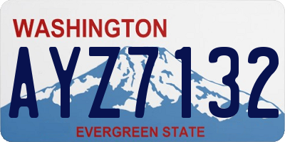 WA license plate AYZ7132