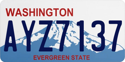 WA license plate AYZ7137