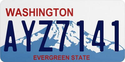 WA license plate AYZ7141