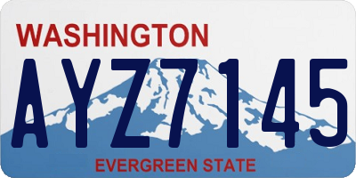 WA license plate AYZ7145