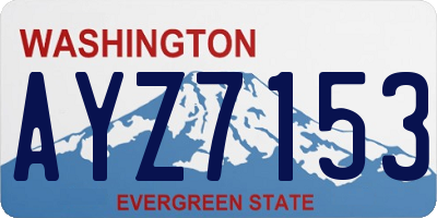 WA license plate AYZ7153