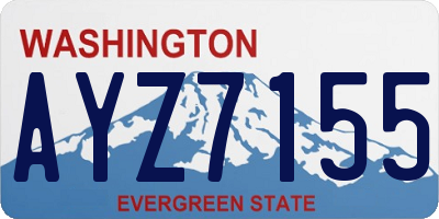 WA license plate AYZ7155