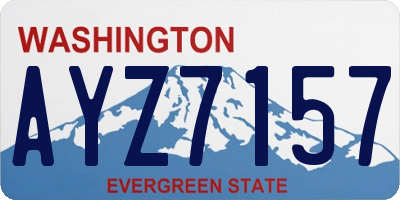 WA license plate AYZ7157