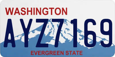 WA license plate AYZ7169