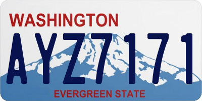 WA license plate AYZ7171