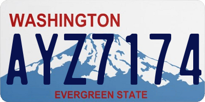 WA license plate AYZ7174