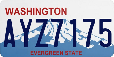 WA license plate AYZ7175