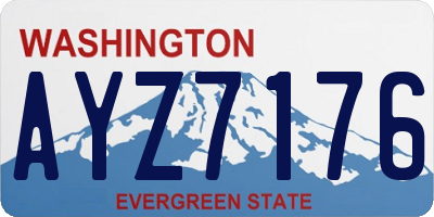 WA license plate AYZ7176