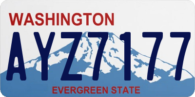 WA license plate AYZ7177