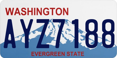 WA license plate AYZ7188