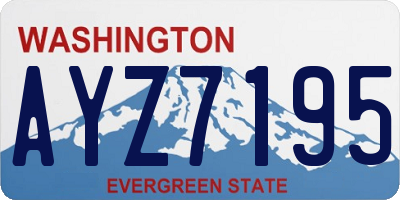 WA license plate AYZ7195