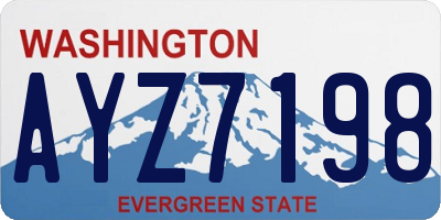 WA license plate AYZ7198