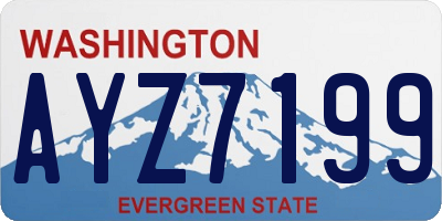 WA license plate AYZ7199