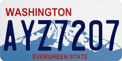 WA license plate AYZ7207