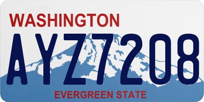 WA license plate AYZ7208