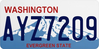 WA license plate AYZ7209