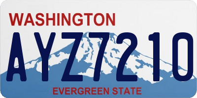 WA license plate AYZ7210