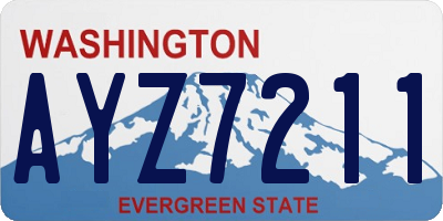 WA license plate AYZ7211