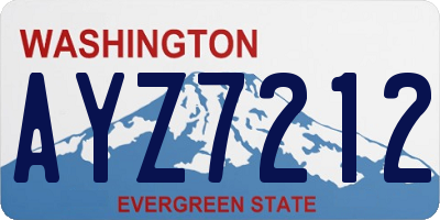 WA license plate AYZ7212