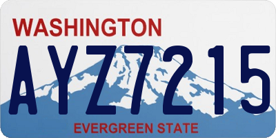 WA license plate AYZ7215