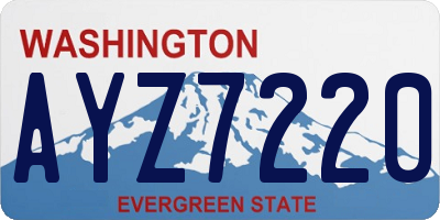 WA license plate AYZ7220