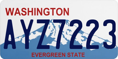 WA license plate AYZ7223