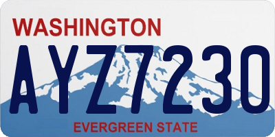 WA license plate AYZ7230