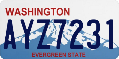 WA license plate AYZ7231