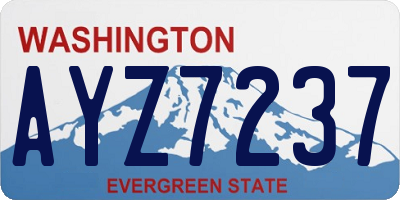 WA license plate AYZ7237