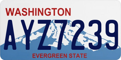 WA license plate AYZ7239