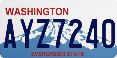 WA license plate AYZ7240