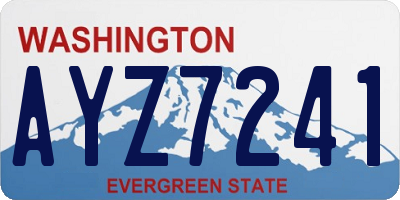 WA license plate AYZ7241