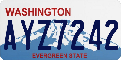 WA license plate AYZ7242