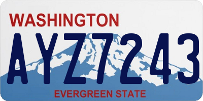 WA license plate AYZ7243