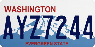 WA license plate AYZ7244