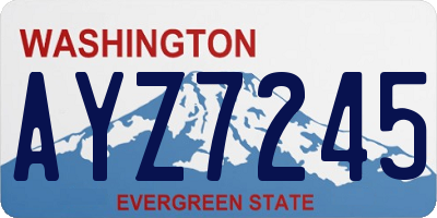 WA license plate AYZ7245